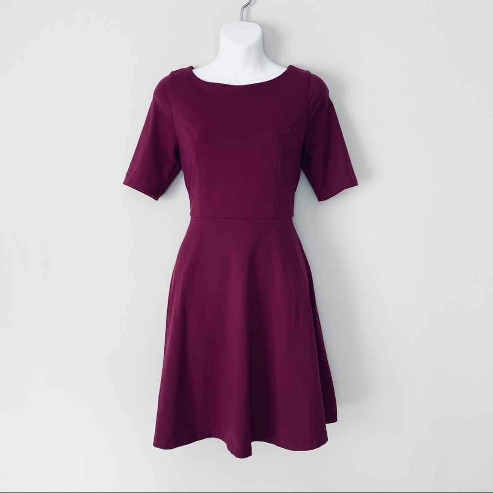 Cynthia Rowley Plum Fit & Flare Dress